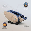 Massage Chair Zero Gravity Full Body with Heating and Bluetooth - Blue